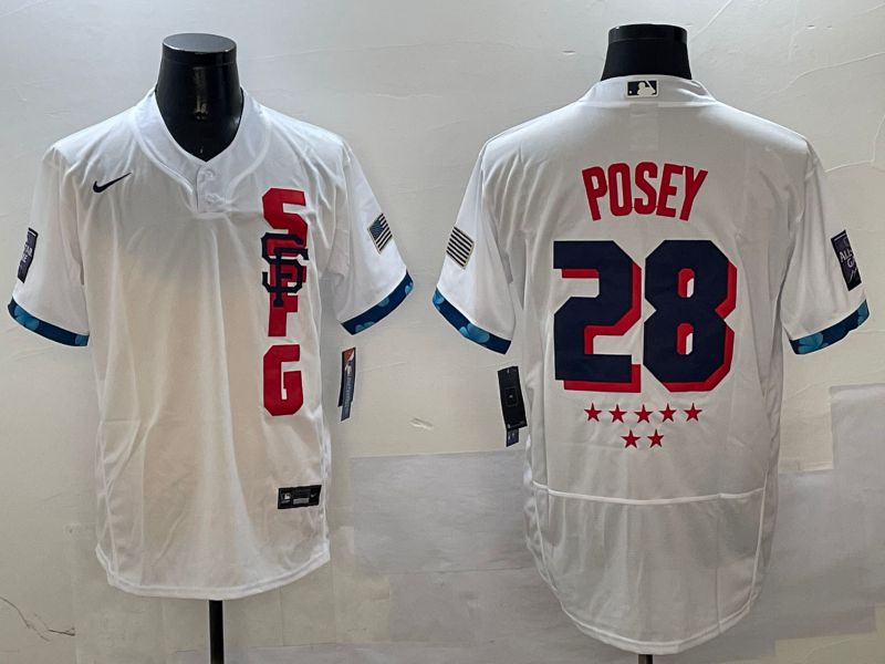 Men San Francisco Giants #28 Posey White All star Elite 2025 Nike MLB Jersey style 3->san francisco giants->MLB Jersey